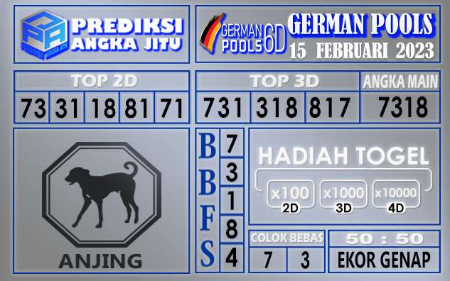 Prediksi togel german hari ini 15 februari 2023