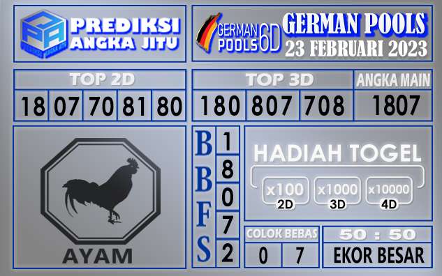 Prediksi togel german hari ini 22 februari 2023