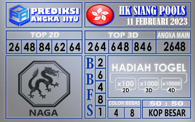 Prediksi togel hksiang hari ini 11 februari 2023