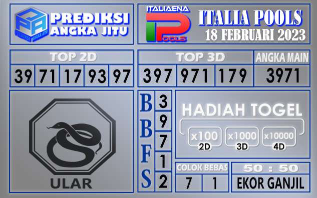 Prediksi togel italia hari ini 18 februari 2023