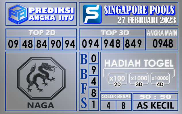 Prediksi togel singapore hari ini 27 februari 2023