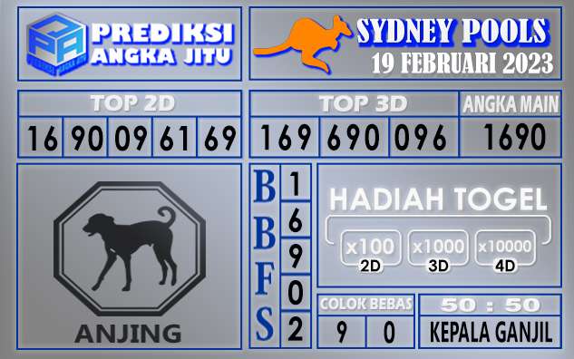 Prediksi togel sydney hari ini 19 februari 2023