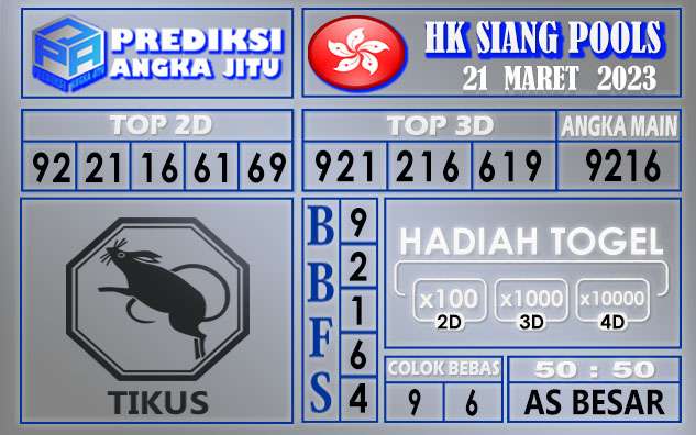 Prediksi togel Hk siang hari ini 21 maret 2023