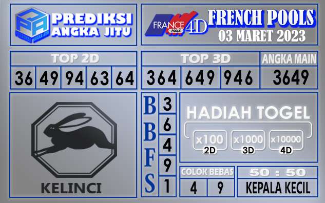 Prediksi togel french hari ini 02 maret 2023