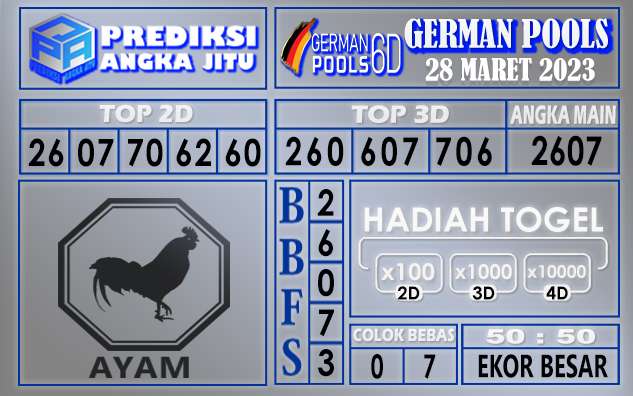 Prediksi togel german hari ini 27 maret 2023