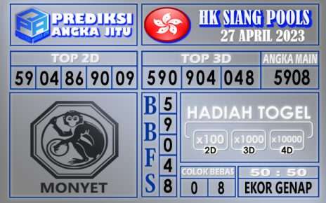 Prediksi Togel HK Siang 27 April 2023