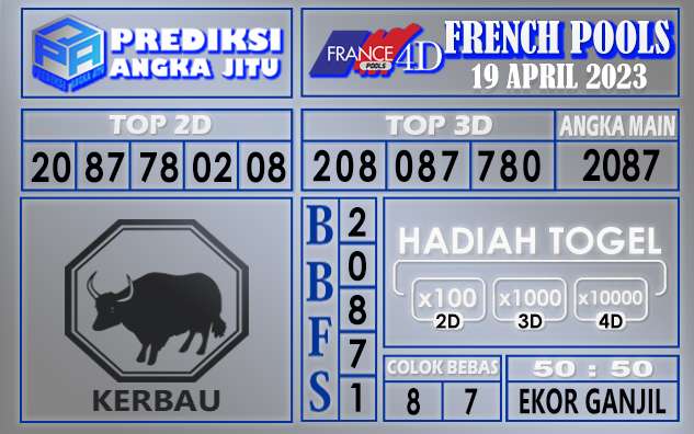 Prediksi togel french hari ini 18 april 2023