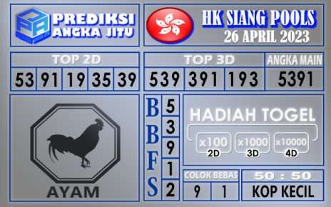 Prediksi togel hksiang hari ini 26 april 2023