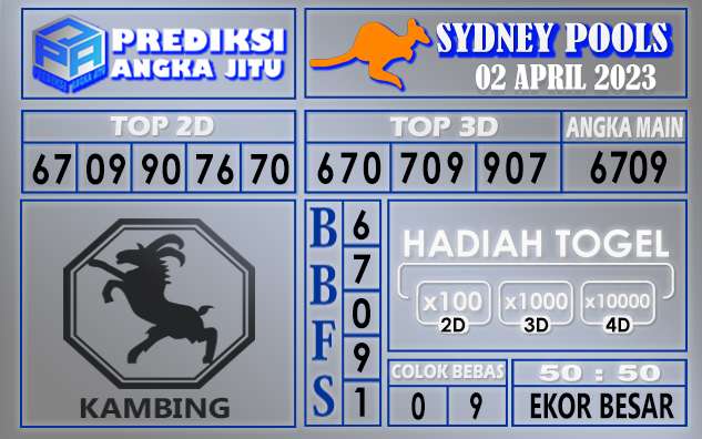 Prediksi togel sydney hari ini 02 april 2023