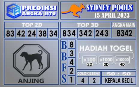 Prediksi togel sydney hari ini 15 april 2023