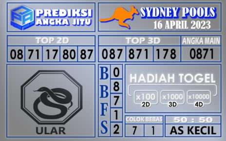 Prediksi togel sydney hari ini 16 april 2023