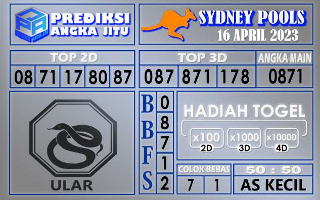 Prediksi togel sydney hari ini 16 april 2023