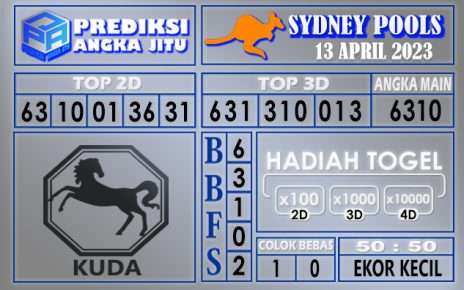 Prediksi togel sydney hari ini tgl 13 april 2023