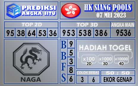 Prediksi HK Siang 07 Mei 2023