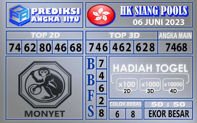 Prediksi HK Siang 06 Juni 2023