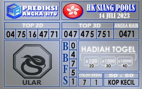 Prediksi HK Siang 14 Juli 2023