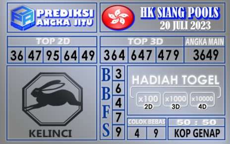 Prediksi HK Siang 20 Juli 2023