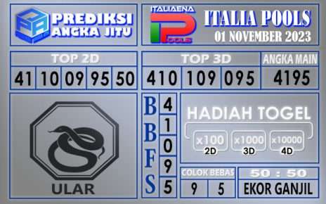 PREDIKSI ITALIA 01 NOVEMBER 2023