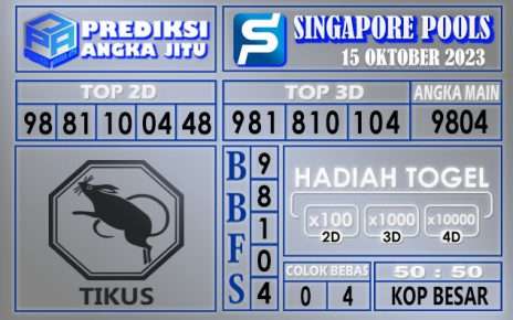 PREDIKSI SINGAPORE 15 OKTOBER 2023