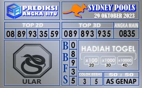 PREDIKSI SYDNEY 29 OKTOBER 2023