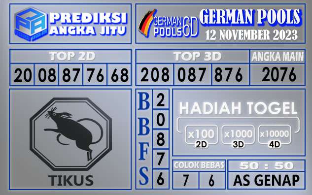 PREDIKSI GERMAN 12 NOVEMBER 2023