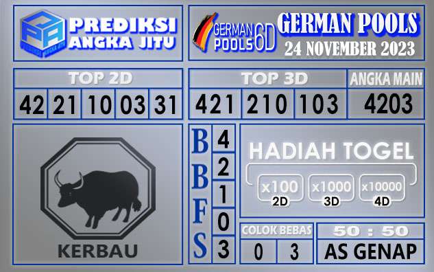 PREDIKSI GERMAN 24 NOVEMBER 2023