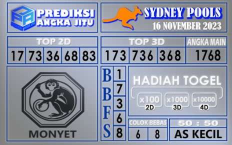 PREDIKSI SYDNEY 16 NOVEMBER 2023