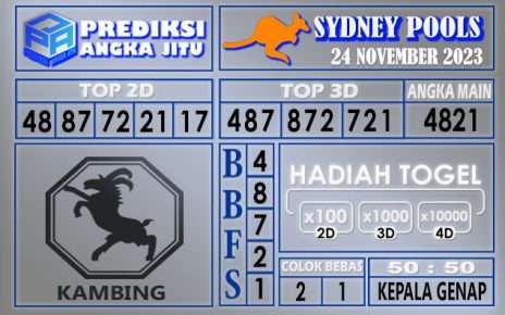 PREDIKSI SYDNEY 24 NOVEMBER 2023