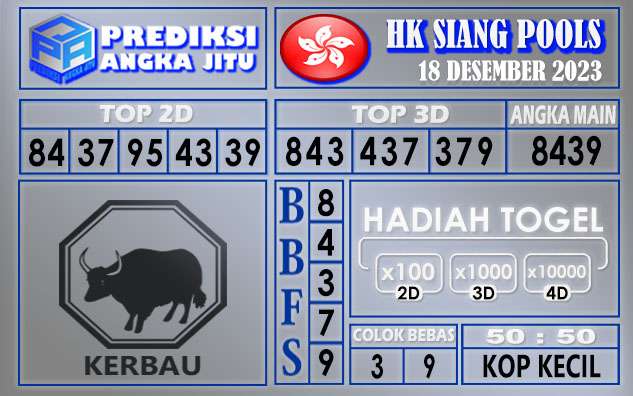 Prediksi HK Siang 18 Desember 2023