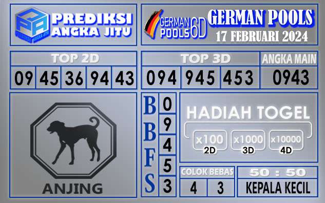 PREDIKSI GERMAN 17 FEBRUARI 2024