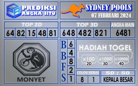 PREDIKSI SYDNEY 07 FEBRUARI 2024