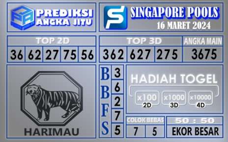 PREDIKSI SINGAPORE 16 MARET 2024