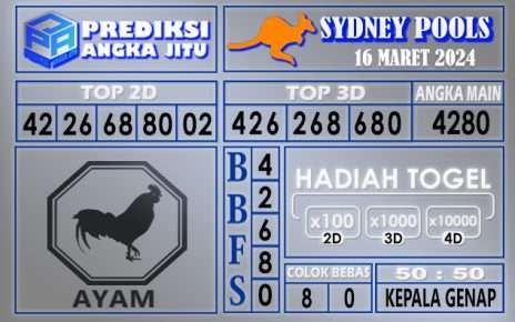 PREDIKSI SYDNEY 16 MARET 2024