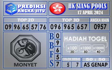 PREDIKSI HK SIANG 17 APRIL 2024