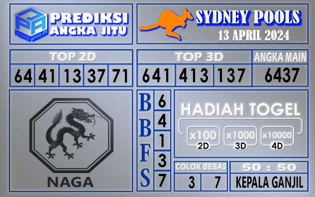 PREDIKSI SYDNEY 13 APRIL 2024