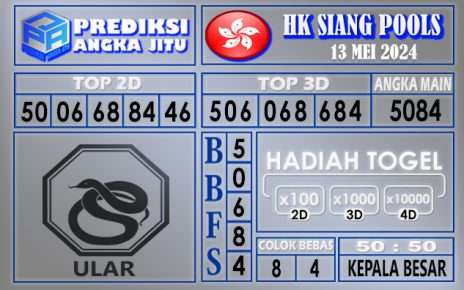 PREDIKSI HK SIANG 13 MEI 2024