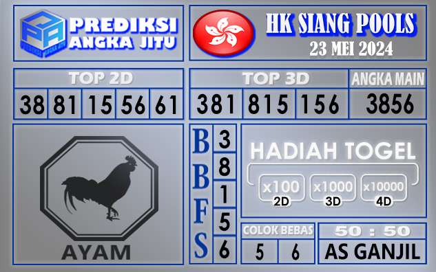 PREDIKSI HK SIANG 23 MEI 2024