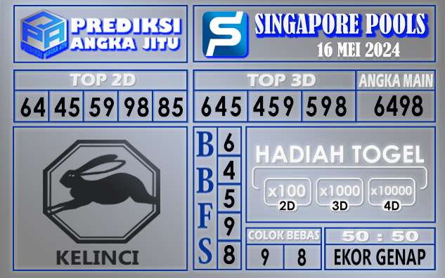 PREDIKSI SINGAPORE 16 MEI 2024