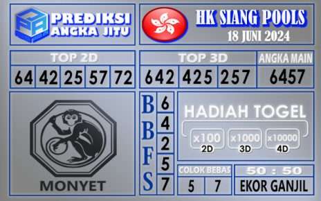 PREDIKSI HK SIANG 18 JUNI 2024