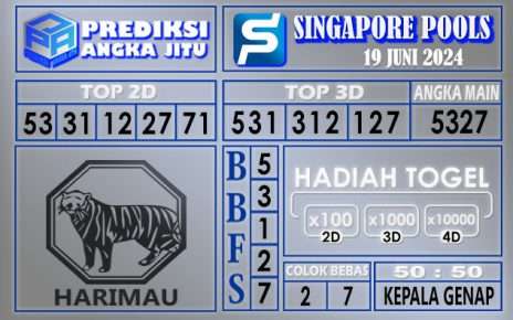 PREDIKSI SINGAPORE 19 JUNI 2024