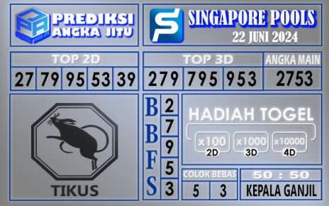 PREDIKSI SINGAPORE 22 JUNI 2024