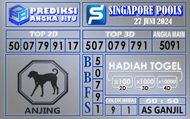 PREDIKSI SINGAPORE 27 JUNI 2024