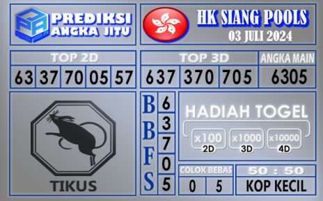 PREDIKSI HK SIANG 03 JULI 2024