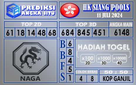 PREDIKSI HK SIANG 11 JULI 2024