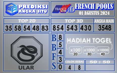 Prediksi FRENCH tgl 01 Agustus 2024