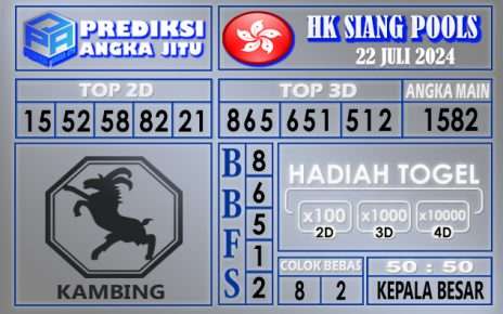 Prediksi HK SIANG tgl 22 juli 2024