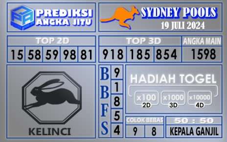 Prediksi SYDNEY tgl 19 juli 2024