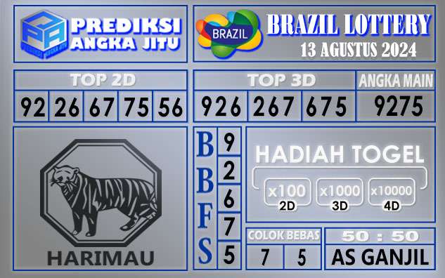 PREDIKSI BRAZIL 13 AGUSTUS 2024