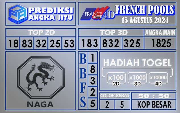 PREDIKSI FRENCH 15 AGUSTUS 2024