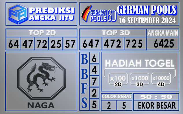 PREDIKSI GERMAN 16 SEPTEMBER 2024